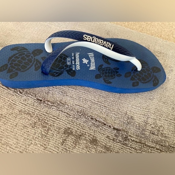 Villebrequin Havianas Chaussures Rubber Flip Flips - Picture 3 of 9